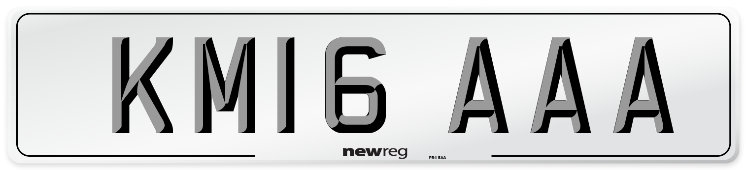 KM16 AAA Number Plate from New Reg